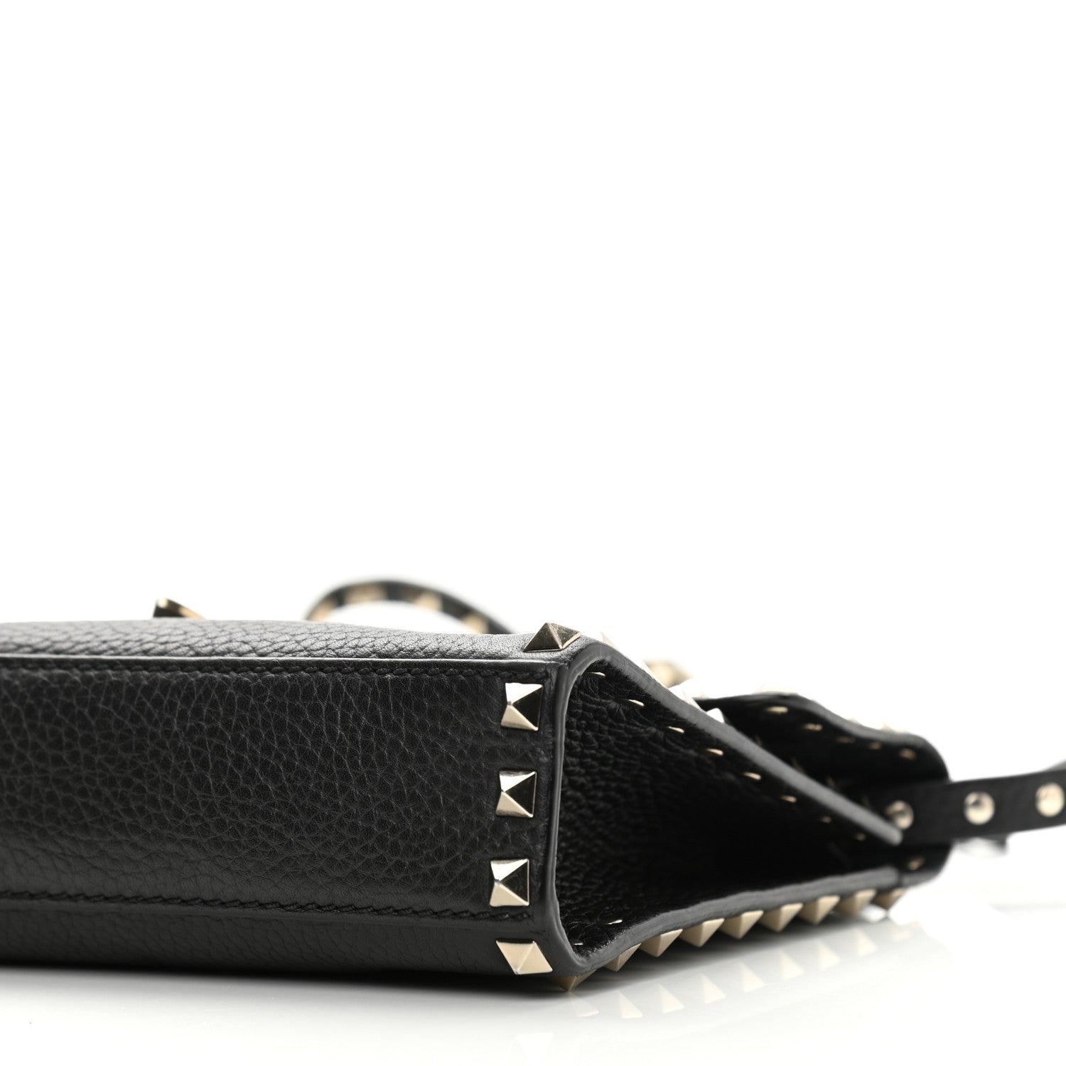 Valentino Garavani Pebbled Calfskin Medium Rockstud Flip Lock Crossbody Bag Black 12 of 12