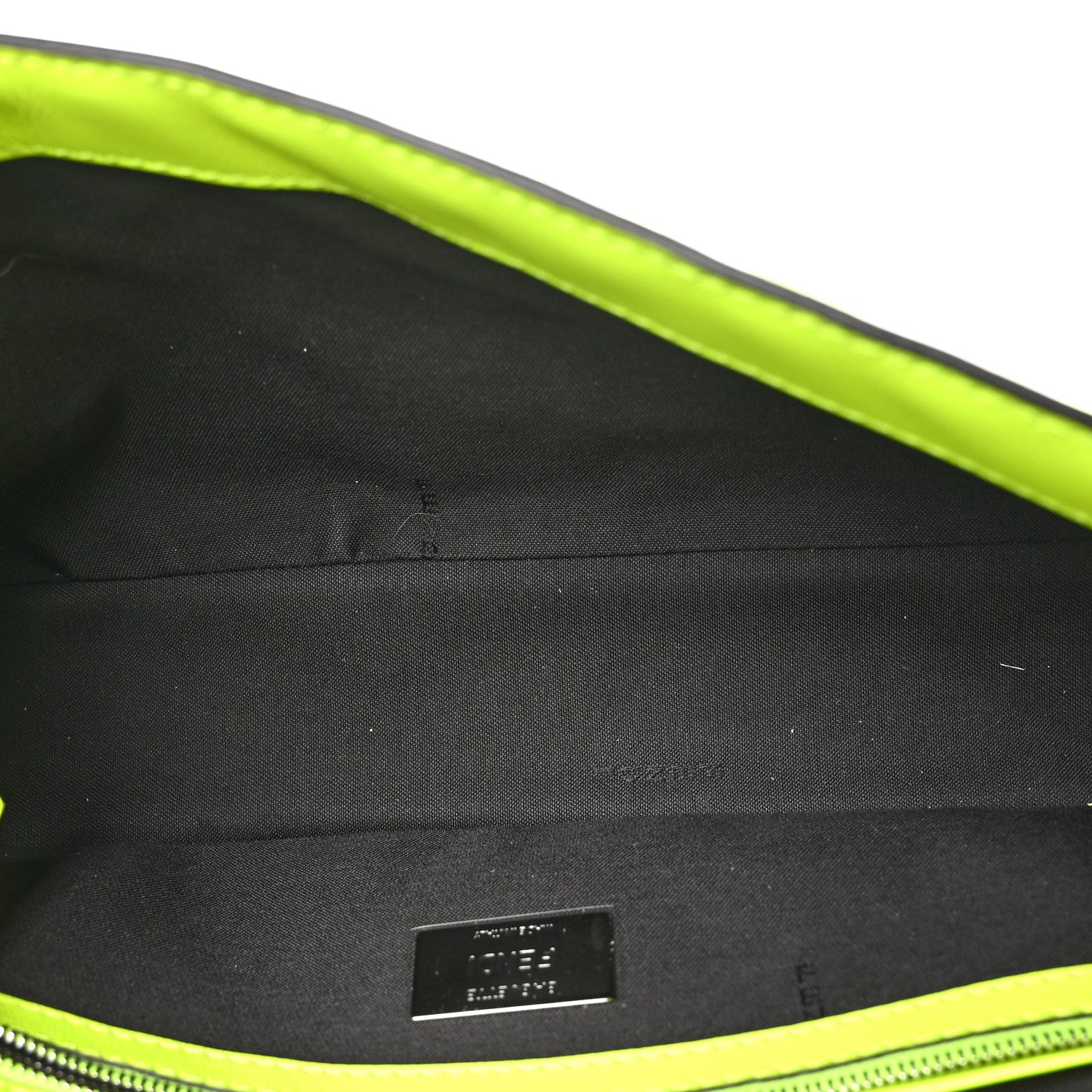 Fendi Nappa FF 1974 Embossed Baguette Yellow Fluo 5 of 10