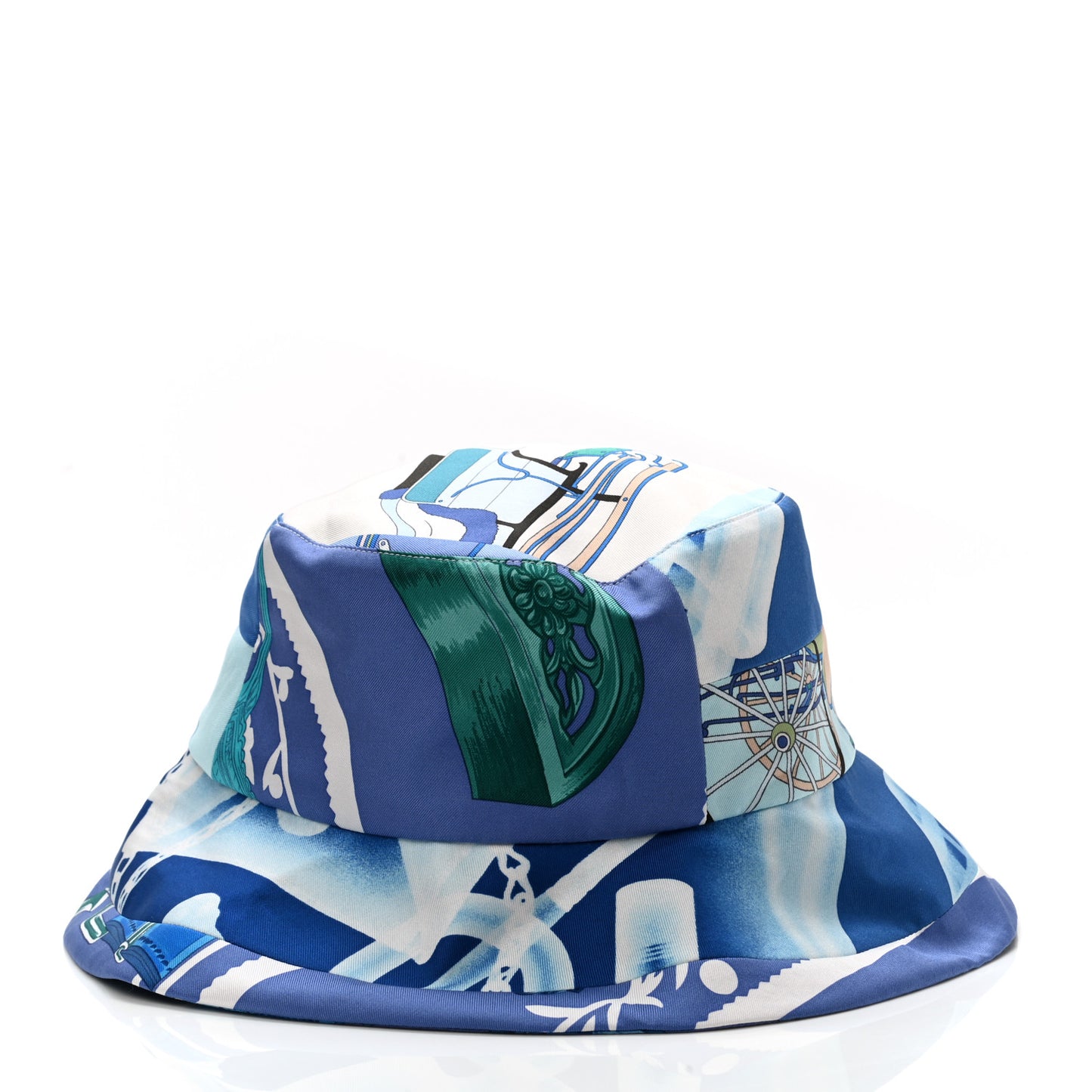 Silk Carla Patchwork Bucket Hat 59 Bleu