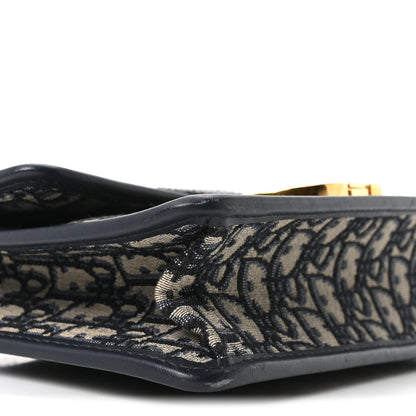 Christian Dior Oblique 30 Montaigne Flap Bag Blue 9 of 10