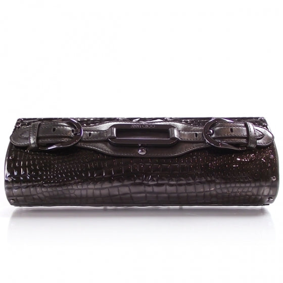 Crocodile Tulita Tube Clutch Black