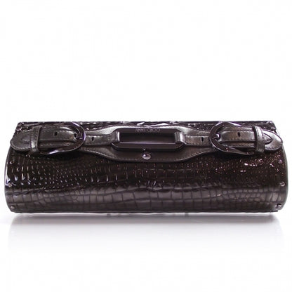 Jimmy Choo Crocodile Tulita Tube Clutch Black 1 of 7