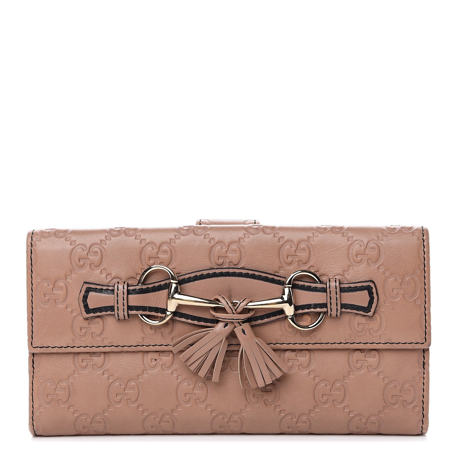 Gucci Guccissima Emily Continental Wallet Camelia 1 of 11