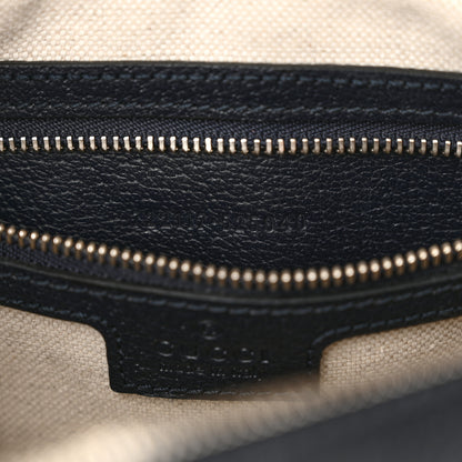Gucci GG Supreme Monogram Textured Dollar Calfskin Web Studded Mini Ophidia Flap Shoulder Bag Beige Blue 6 of 10