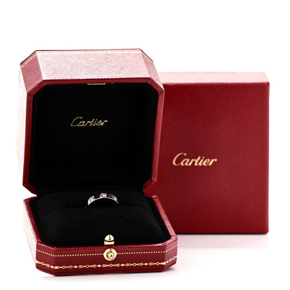 Cartier 18K White Gold 8 Diamond 4mm LOVE Wedding Band Ring 48 4.5 5 of 5