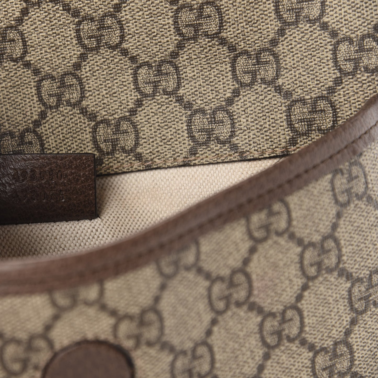 GG Supreme Monogram Neo Vintage Web Belt Bag Brown