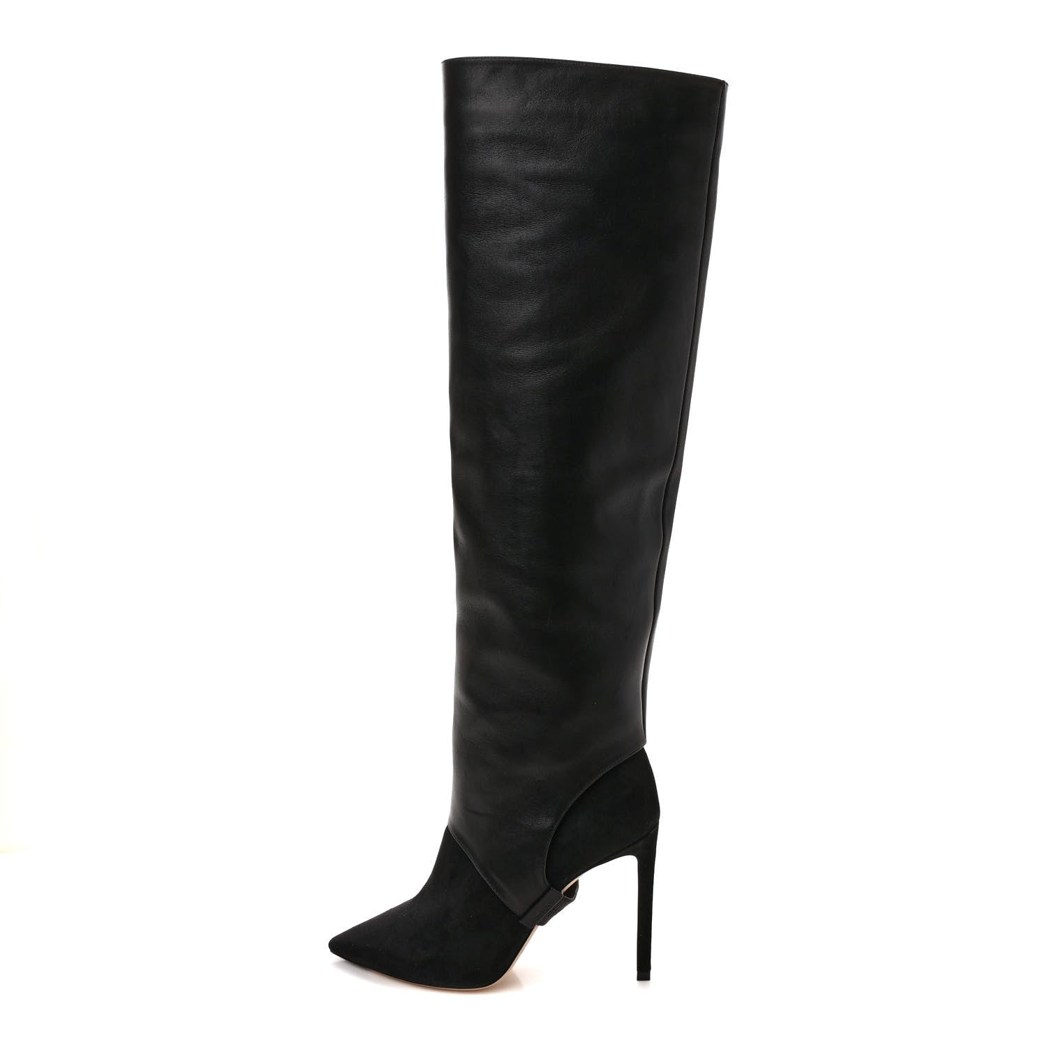 Jimmy Choo Suede Calfskin Hurley 100 Boots 36 Black 1 of 10
