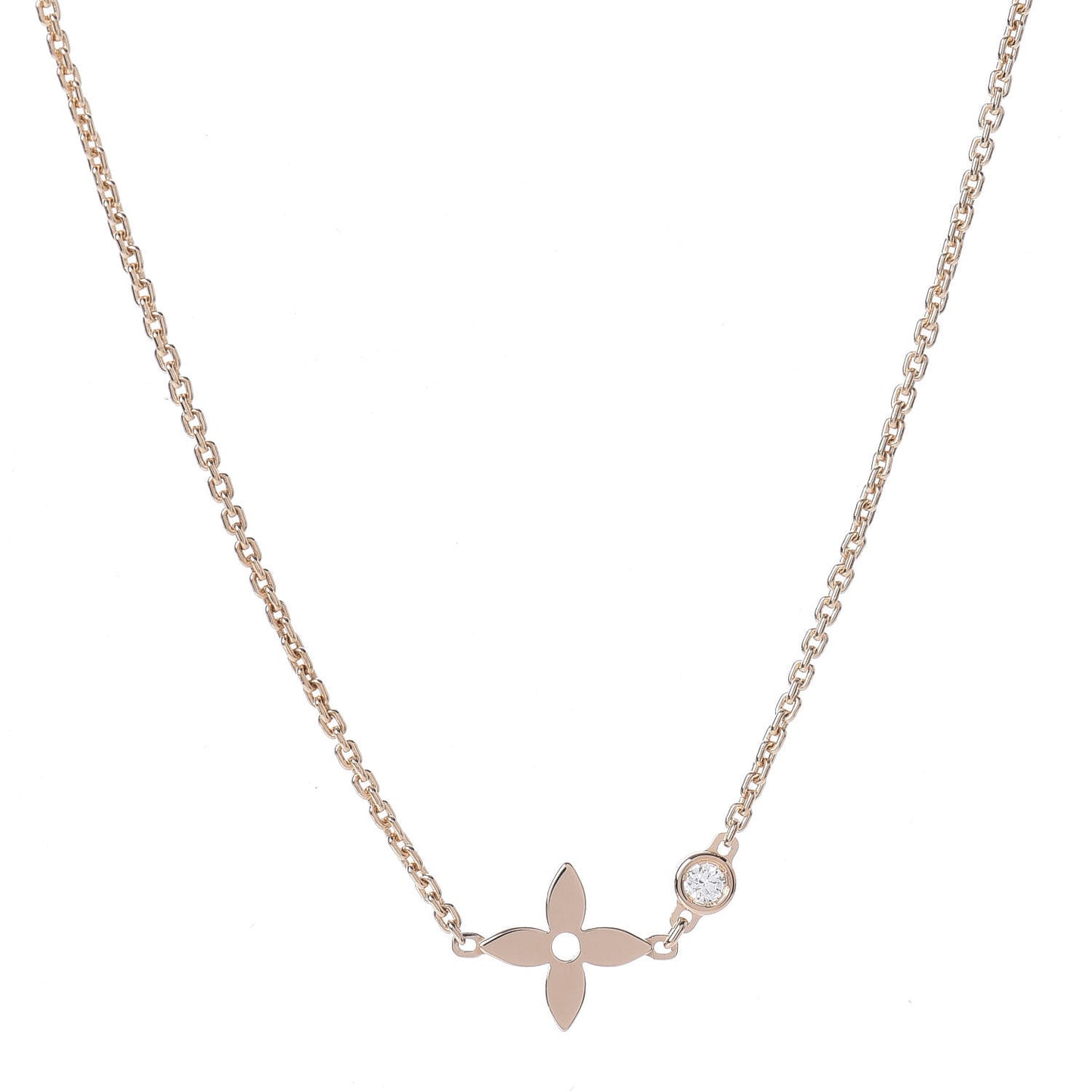 18K Pink Gold Diamond Idylle Blossom Pendant Necklace