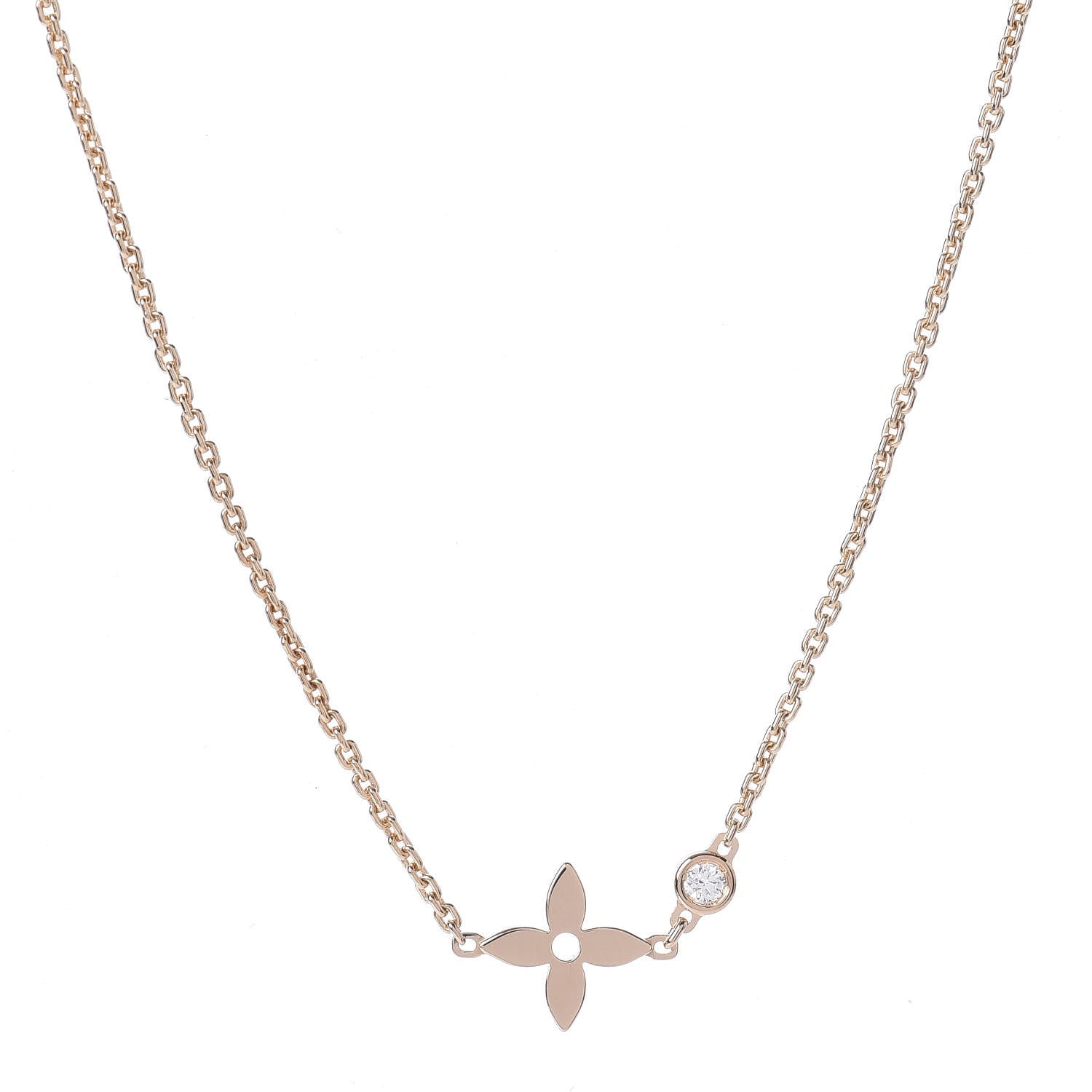 Louis Vuitton 18K Pink Gold Diamond Idylle Blossom Pendant Necklace 4 of 6