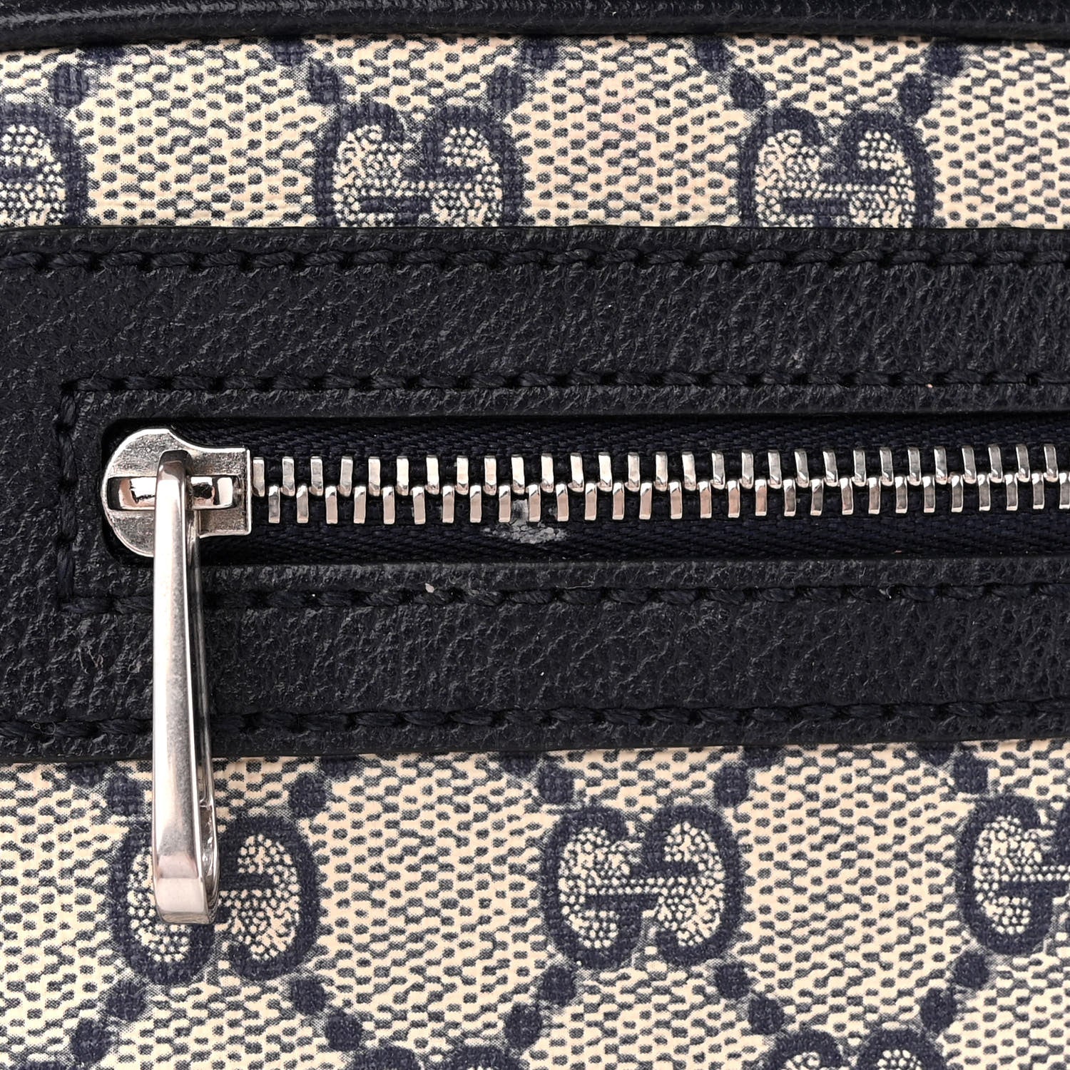 Gucci GG Supreme Monogram Textured Dollar Calfskin Web Studded Mini Ophidia Flap Shoulder Bag Beige Blue 13 of 14