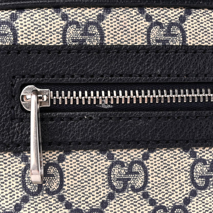 Gucci GG Supreme Monogram Textured Dollar Calfskin Web Studded Mini Ophidia Flap Shoulder Bag Beige Blue 13 of 14