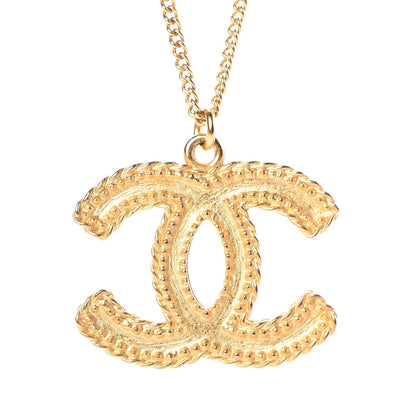 Chanel CC Necklace Matte Gold 4 of 6