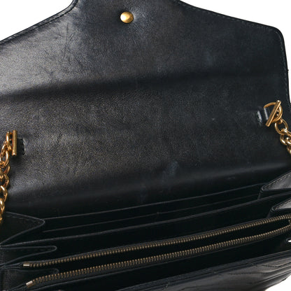 Gucci Calfskin Matelasse GG Marmont Chain Wallet Black 11 of 11