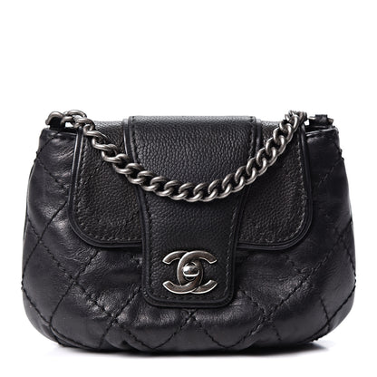 Chanel Caviar Aged Calfskin Mini Bubble Graphic Messenger Bag Black 1 of 10