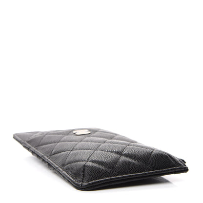 Chanel Caviar Quilted Classic Flat Wallet Pouch Black 4 of 8