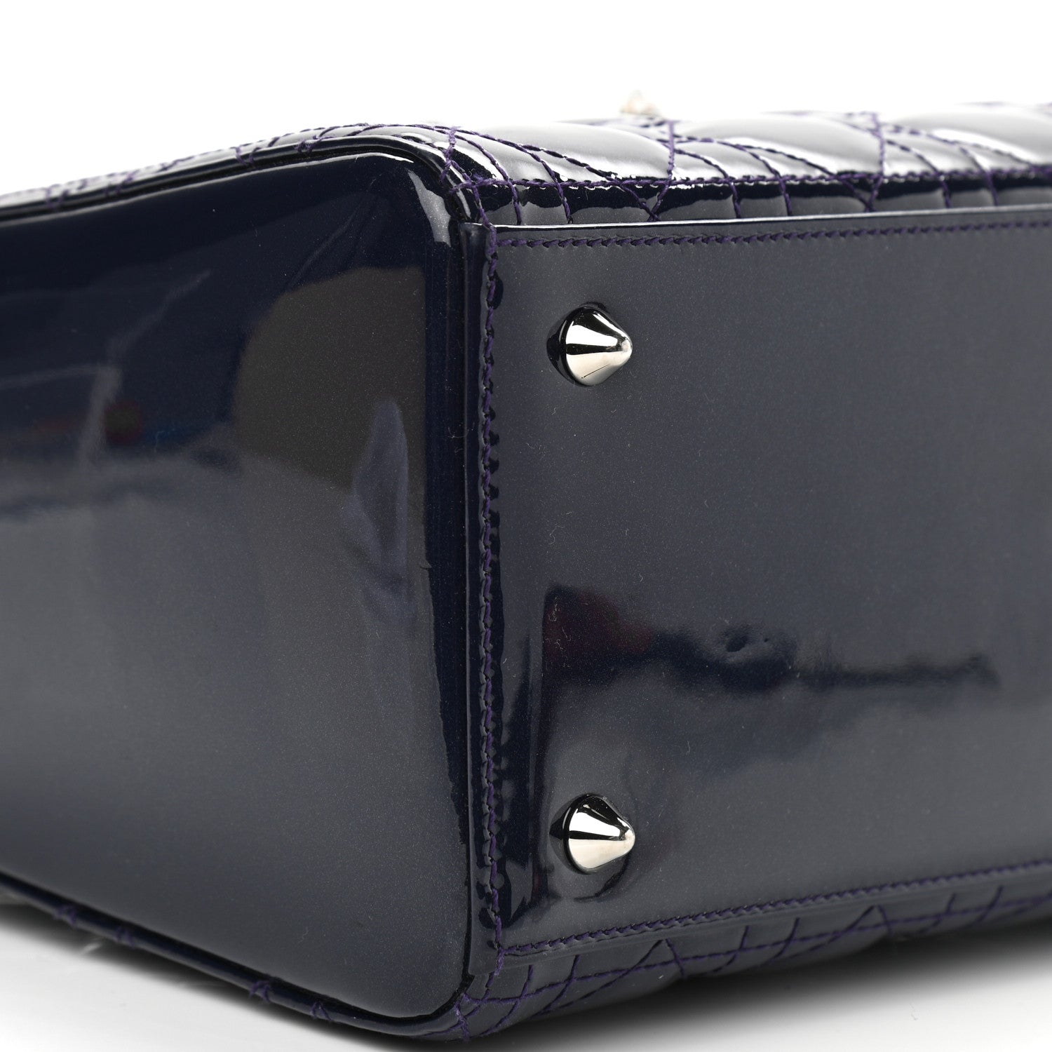 Christian Dior Patent Cannage Medium Lady Dior 9 of 11