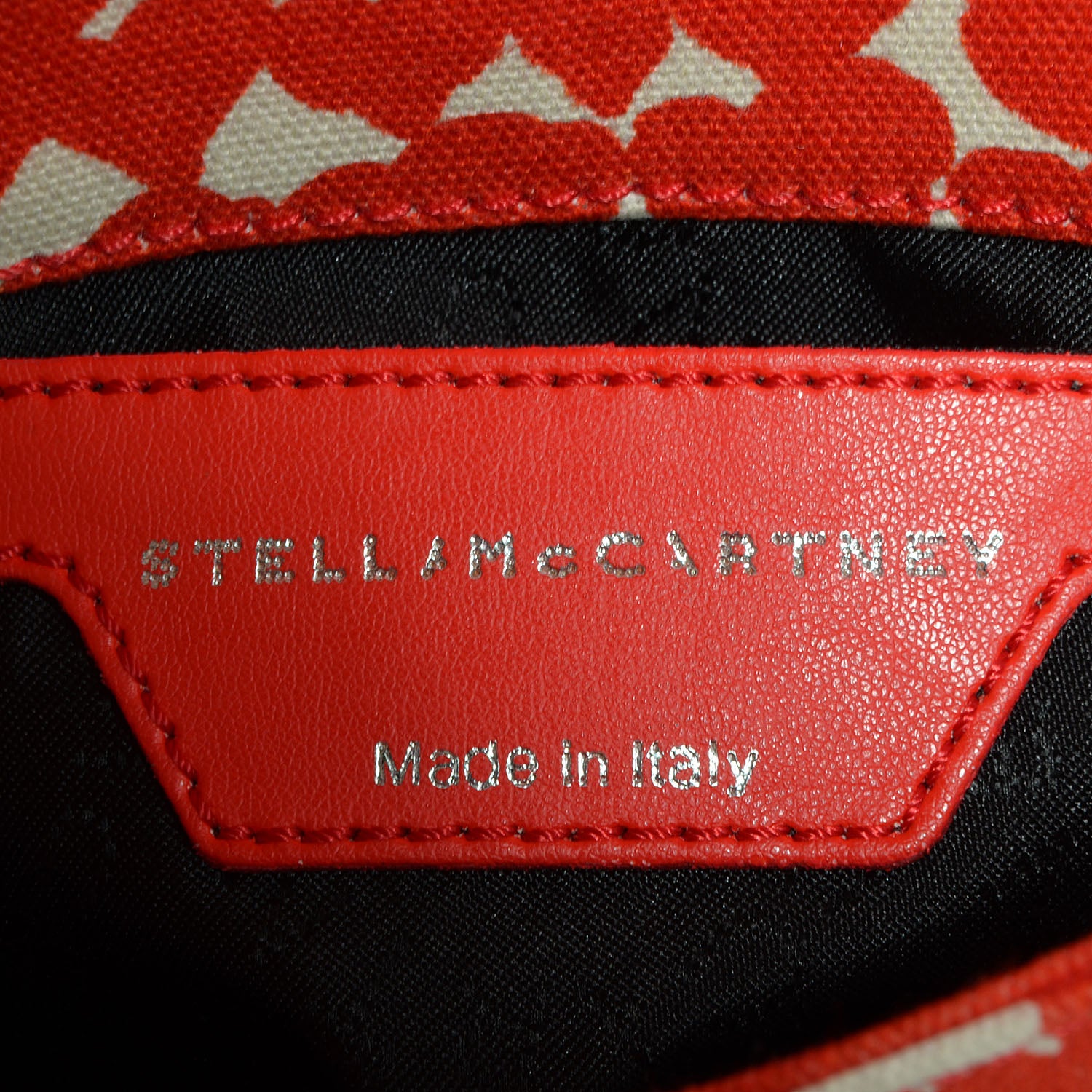 Stella McCartney Faux Leather Falabella Hearts Convertible Clutch Flame 7 of 10