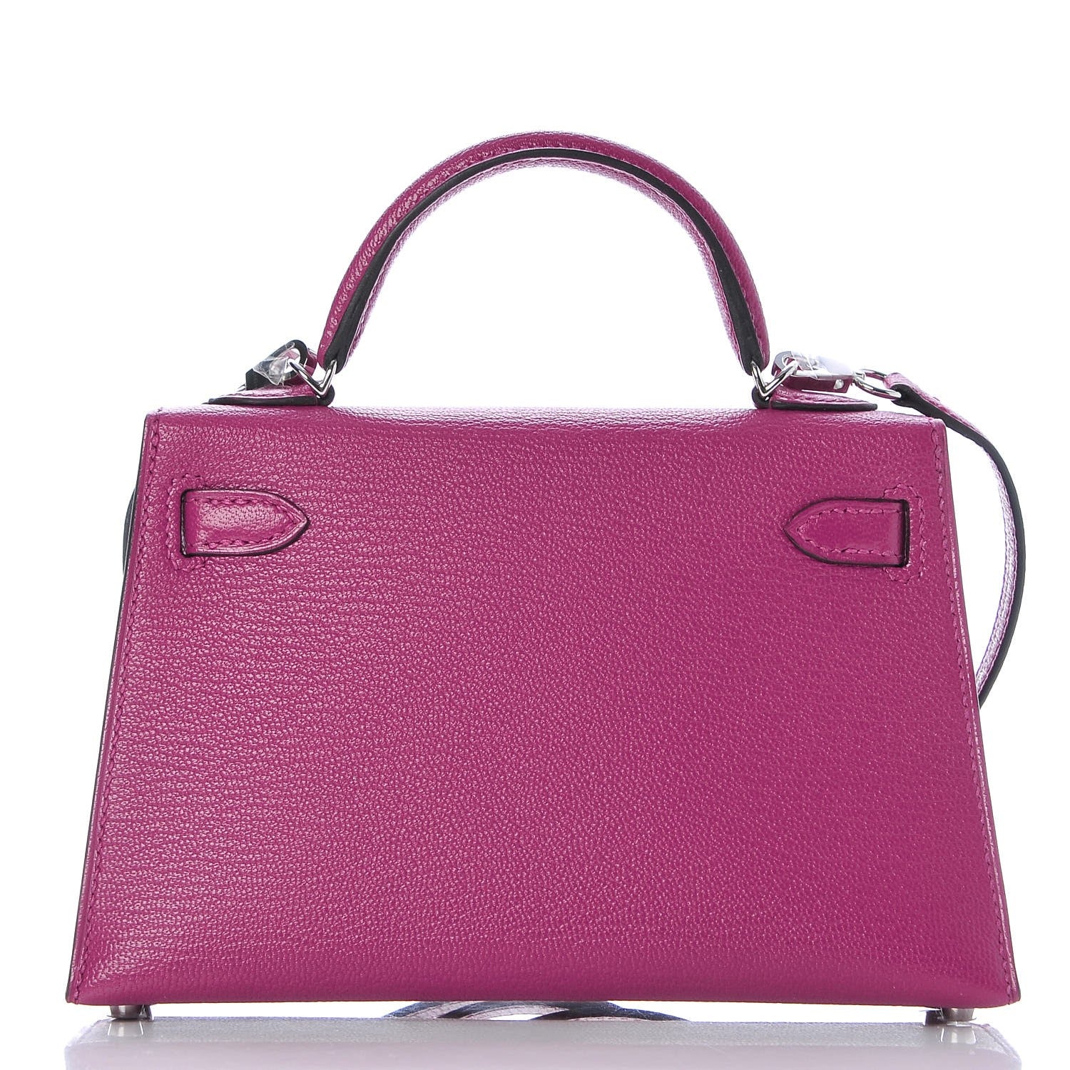 Hermes Chevre Mysore Mini Kelly Sellier 20 Rose Pourpre 4 of 27