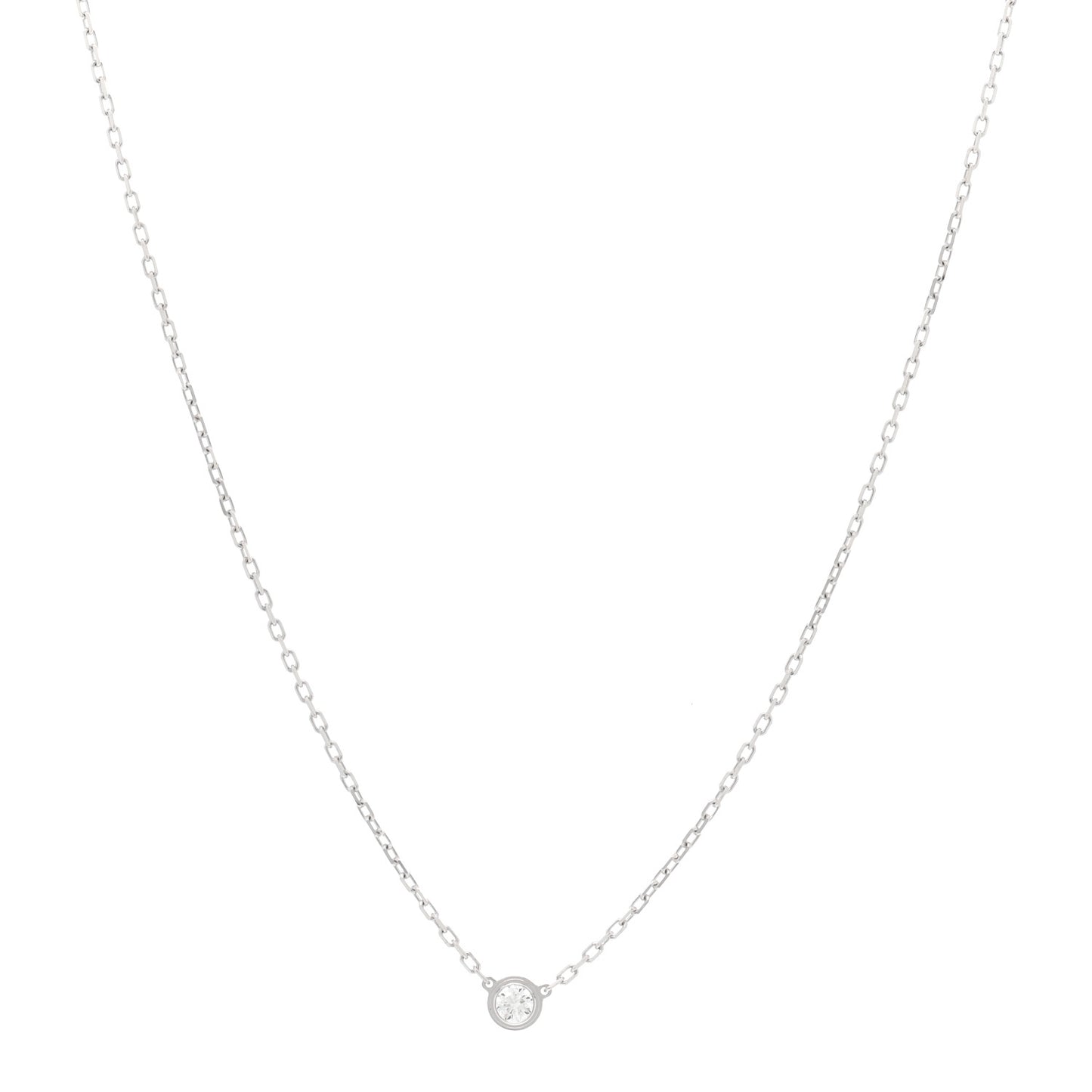 18K White Gold Diamond SM D'Amour Pendant Necklace