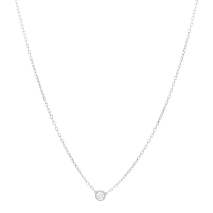 Cartier 18K White Gold Diamond SM D'Amour Pendant Necklace 1 of 6
