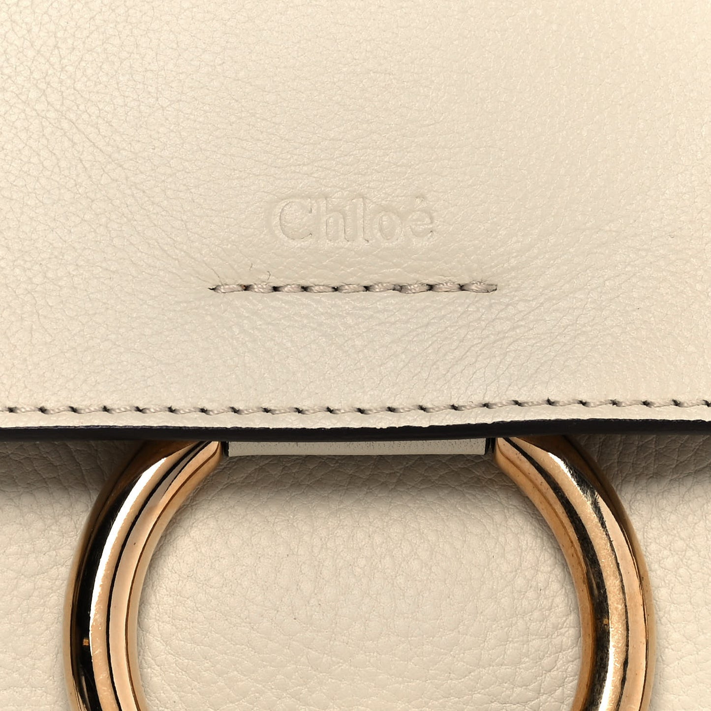 Calfskin Small Faye Day Shoulder Bag Off White