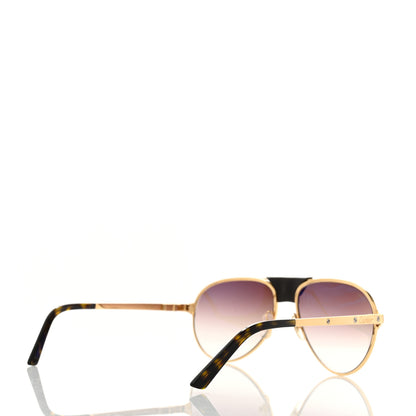 Cartier Santos de Cartier 135 Sunglasses Gold Black 4 of 7