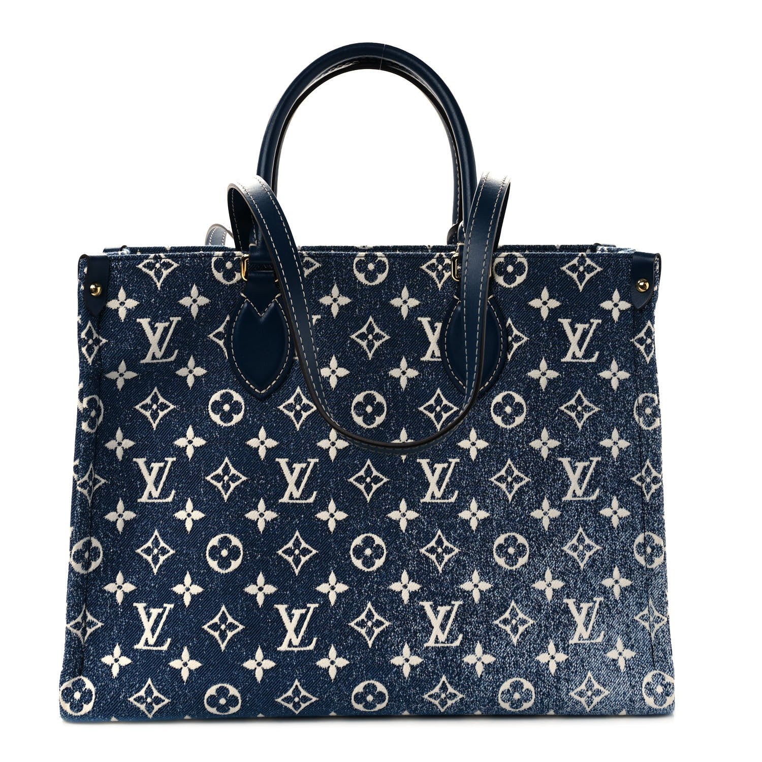 Louis Vuitton Monogram Jacquard Denim Onthego MM Bleu 1 of 8
