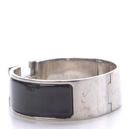 Hermes Enamel Wide Clic Clac H Bracelet PM Black 6 of 8