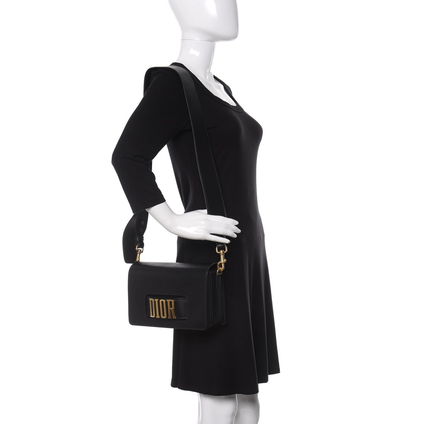 Smooth Calfskin Dio(r)evolution Flap Bag Black