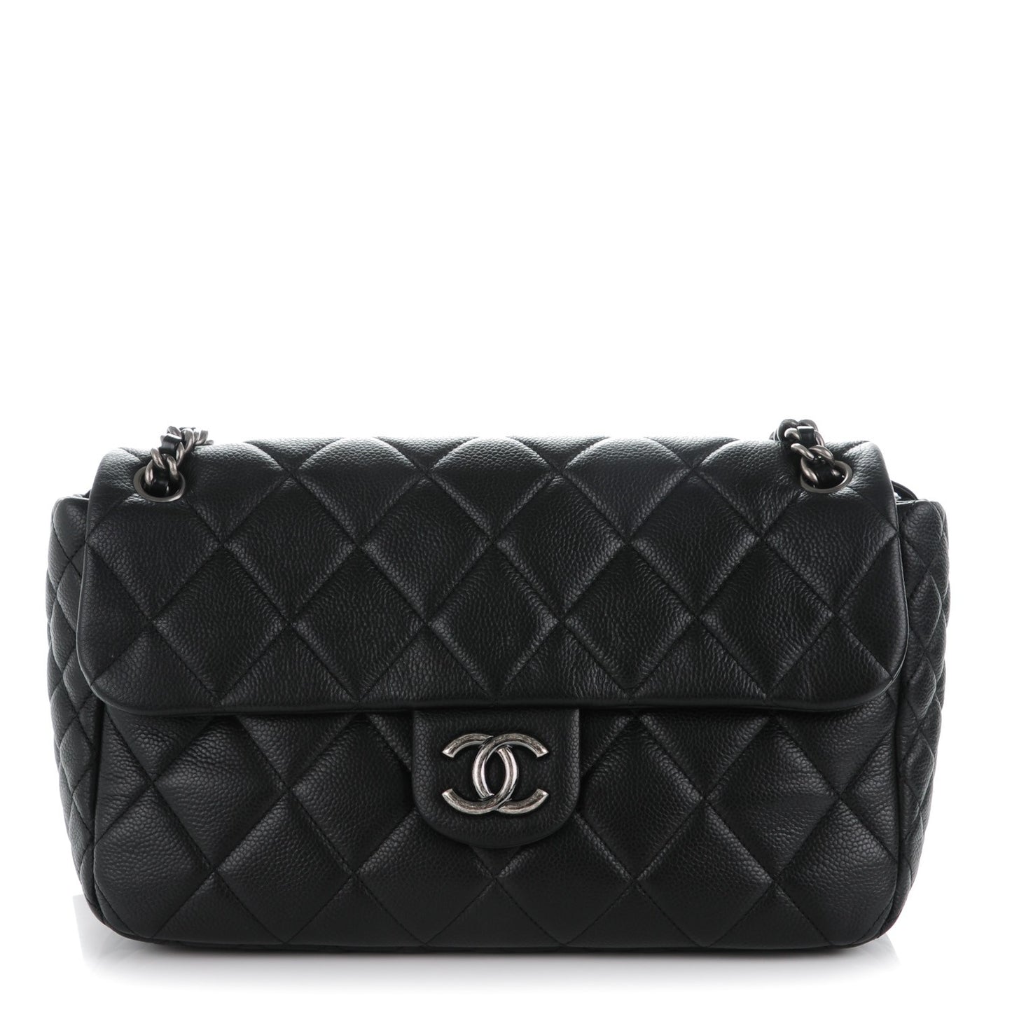 Caviar Quilted Coco Casual Flap Black