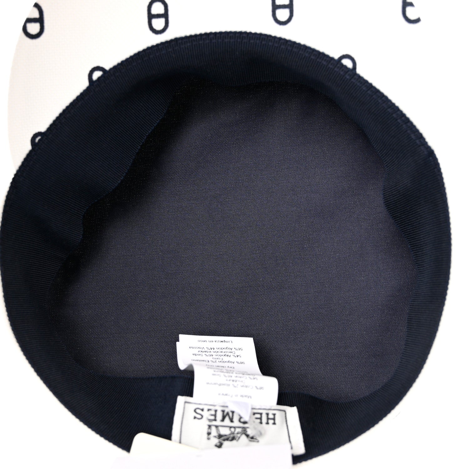 Hermes Canvas Womens Vauban Chaine d'Ancre Cap 57 Blanc Casse 7 of 9