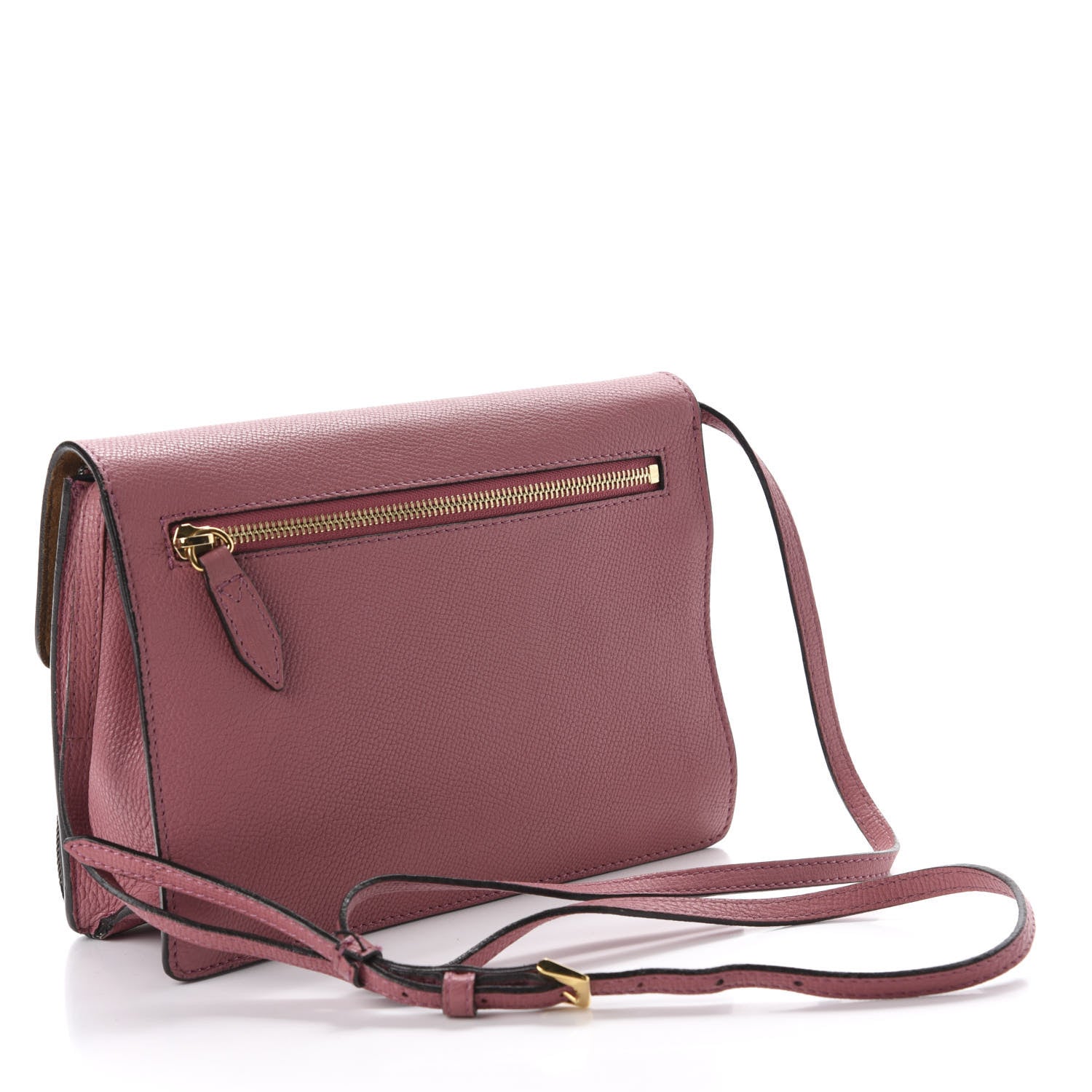 Burberry Derby Calfskin House Check Small Macken Crossbody Bag Mauve Pink 3 of 12
