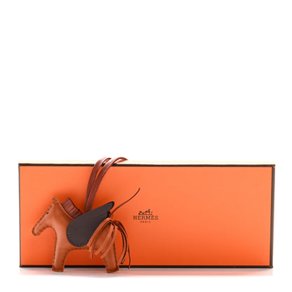 Hermes Milo Lambskin Grigri Rodeo Pegase Horse Bag Charm PM Pain D'Epice Siena Moka 5 of 5