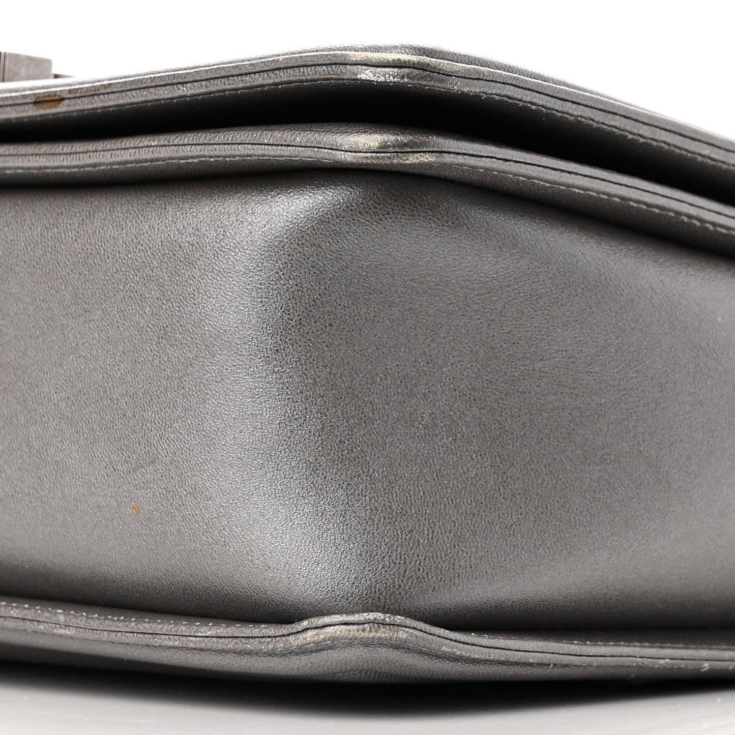 Metallic Lambskin Stingray Quilted Medium Boy Flap Silver