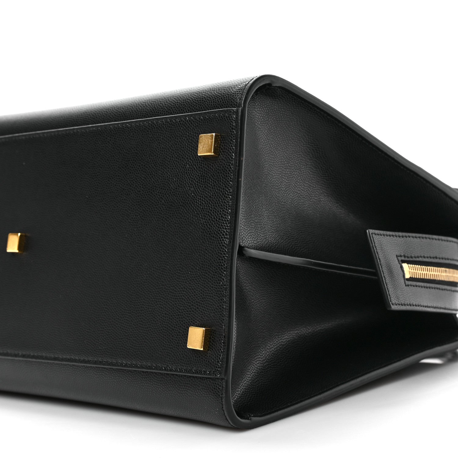 Saint Laurent Grain De Poudre Medium Uptown Tote Black 9 of 9