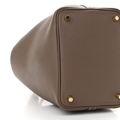 Hermes Taurillon Clemence Picotin Lock 18 PM Etoupe 8 of 11