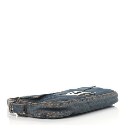 Fendi Denim Baguette Blue 3 of 15