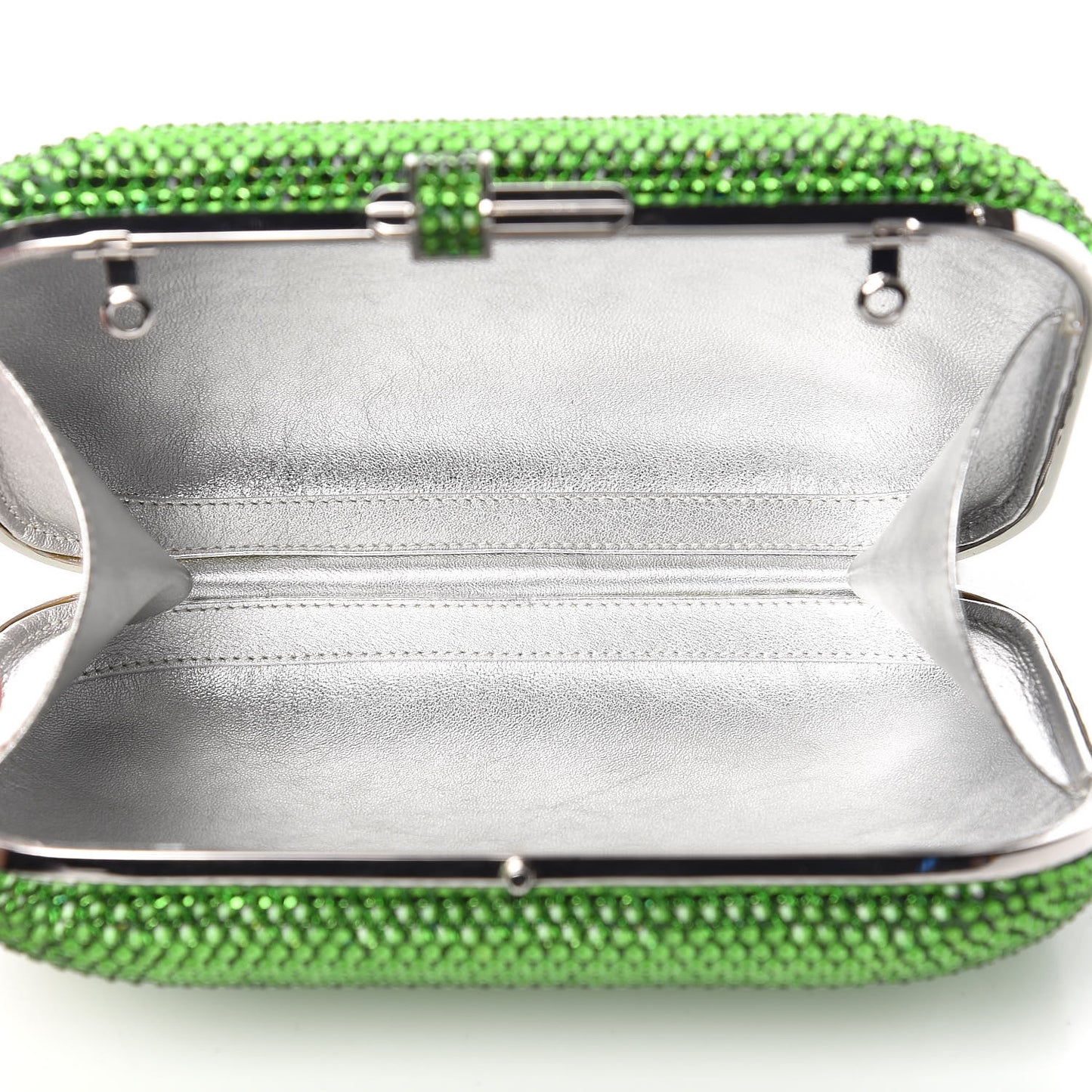 Swarovski Crystal Minaudière Clutch Green