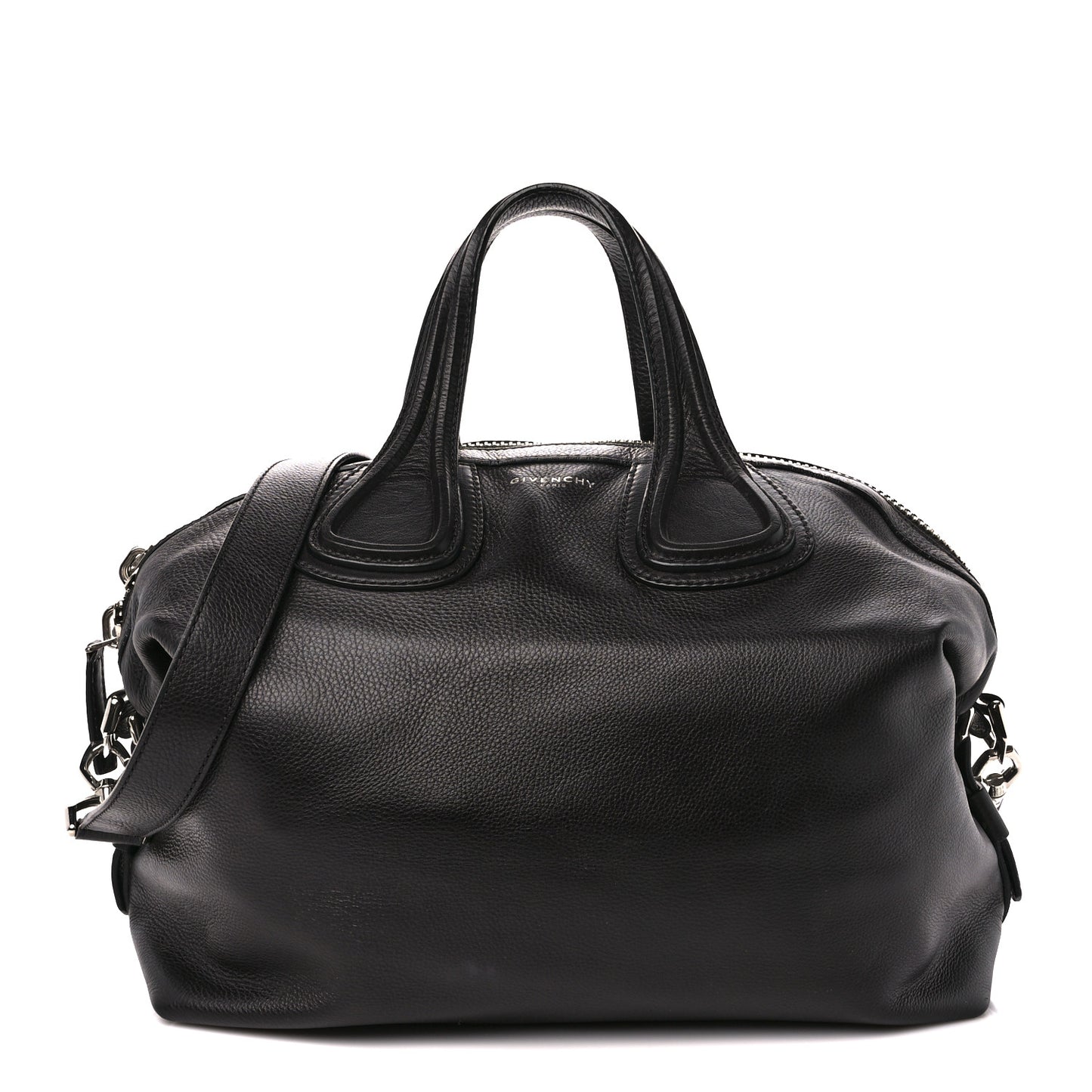Waxy Grained Calfskin Medium Nightingale Black