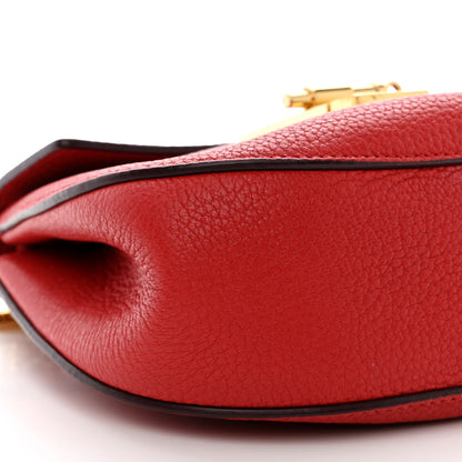 Chloe Grained Lambskin Mini Drew Shoulder Bag Plaid Red 9 of 12