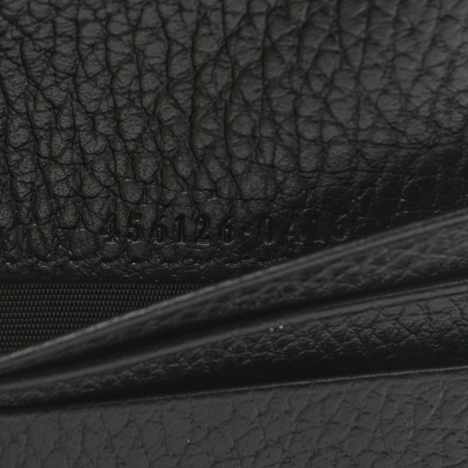 Gucci Pebbled Calfskin GG Marmont Card Case Black 7 of 8