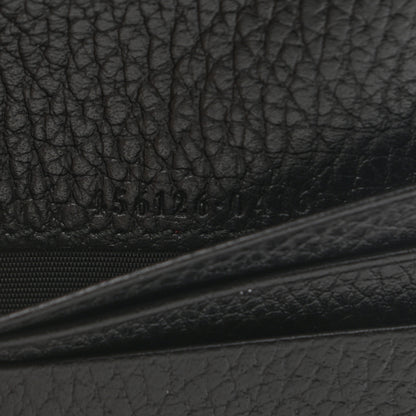 Gucci Pebbled Calfskin GG Marmont Card Case Black 7 of 8