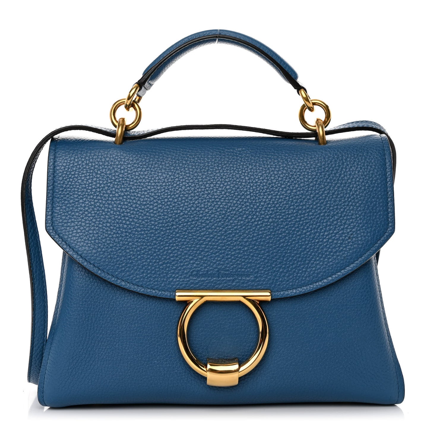 Calfskin Small Margot Top Handle Satchel Azure