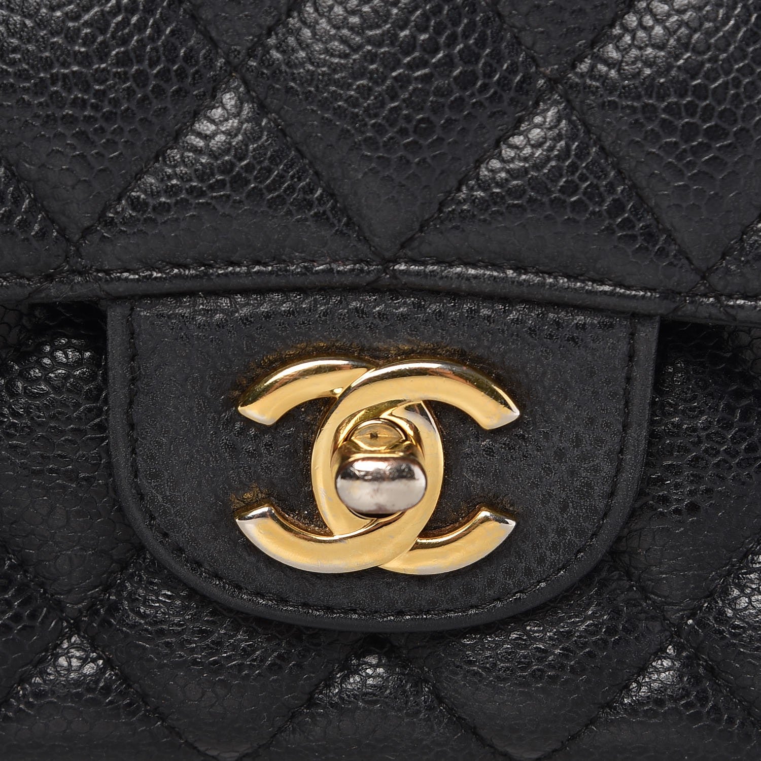 Chanel Caviar Quilted Medium Double Flap Black 10 of 11