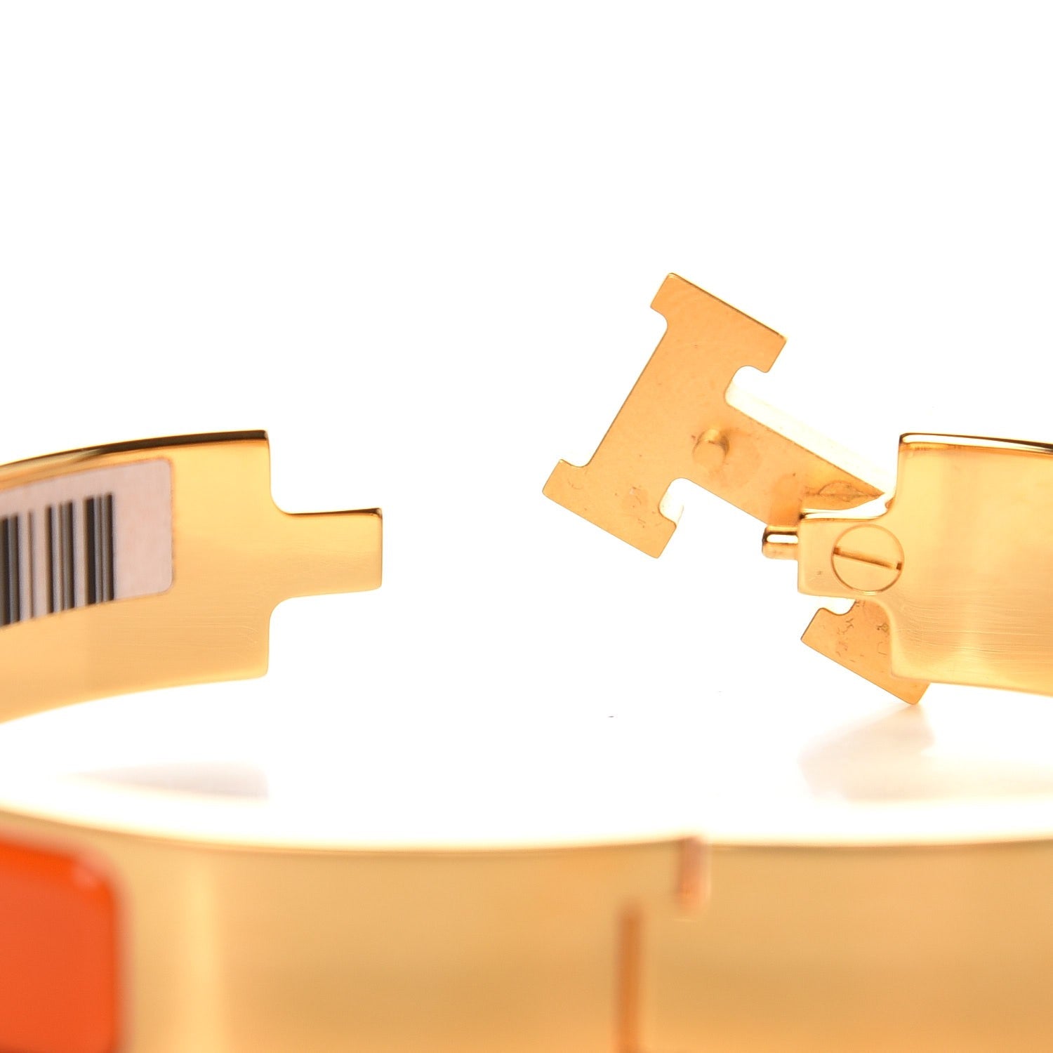 Hermes Enamel Narrow Clic Clac H Bracelet PM Orange 4 of 6