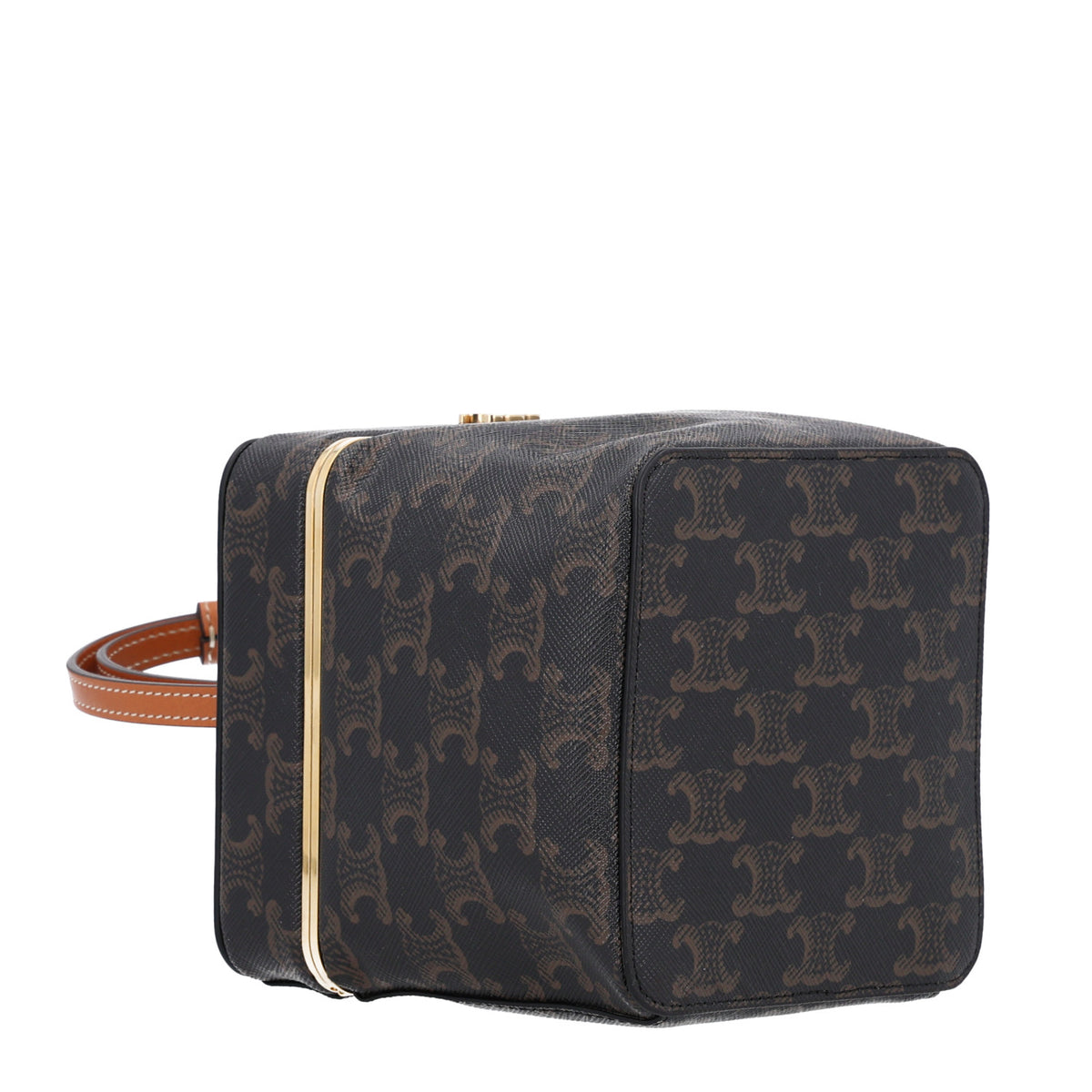 Calfskin Triomphe Cube Frame Bag