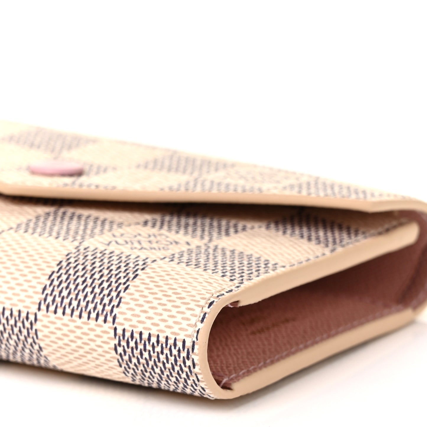Damier Azur Victorine Wallet Rose Ballerine