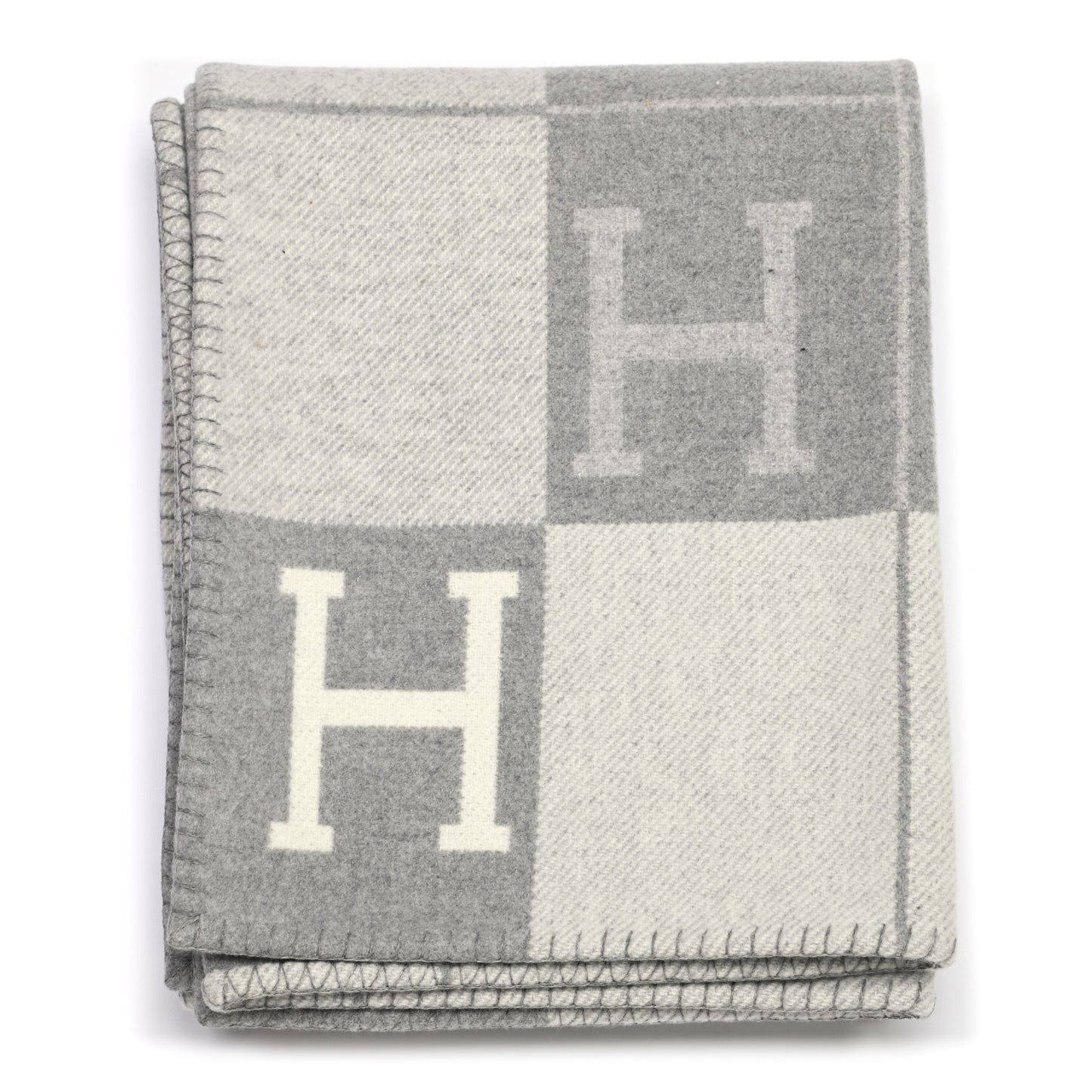 Wool Cashmere Avalon III Blanket Ecru Gris Clair