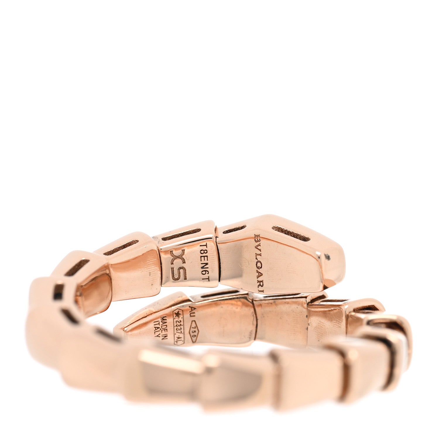 Bulgari 18K Rose Gold Serpenti Viper Ring XS 4 of 4