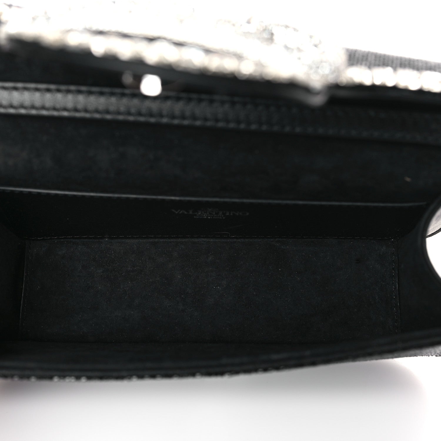 Valentino Garavani Swarovski Crystal Embroidered Vlogo Small Loco Shoulder Bag Crystal Black 5 of 9